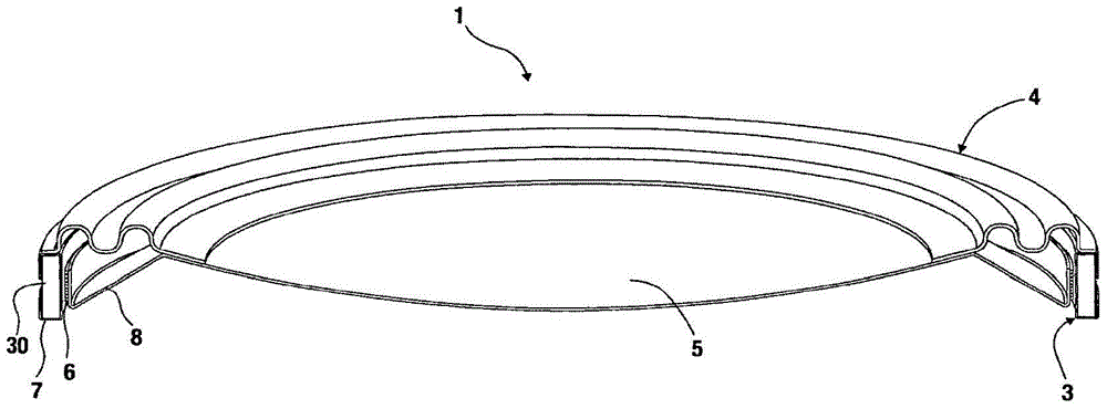 Electromechanical-electroacoustic transducer with low thickness and high stroke and method of manufacturing the same