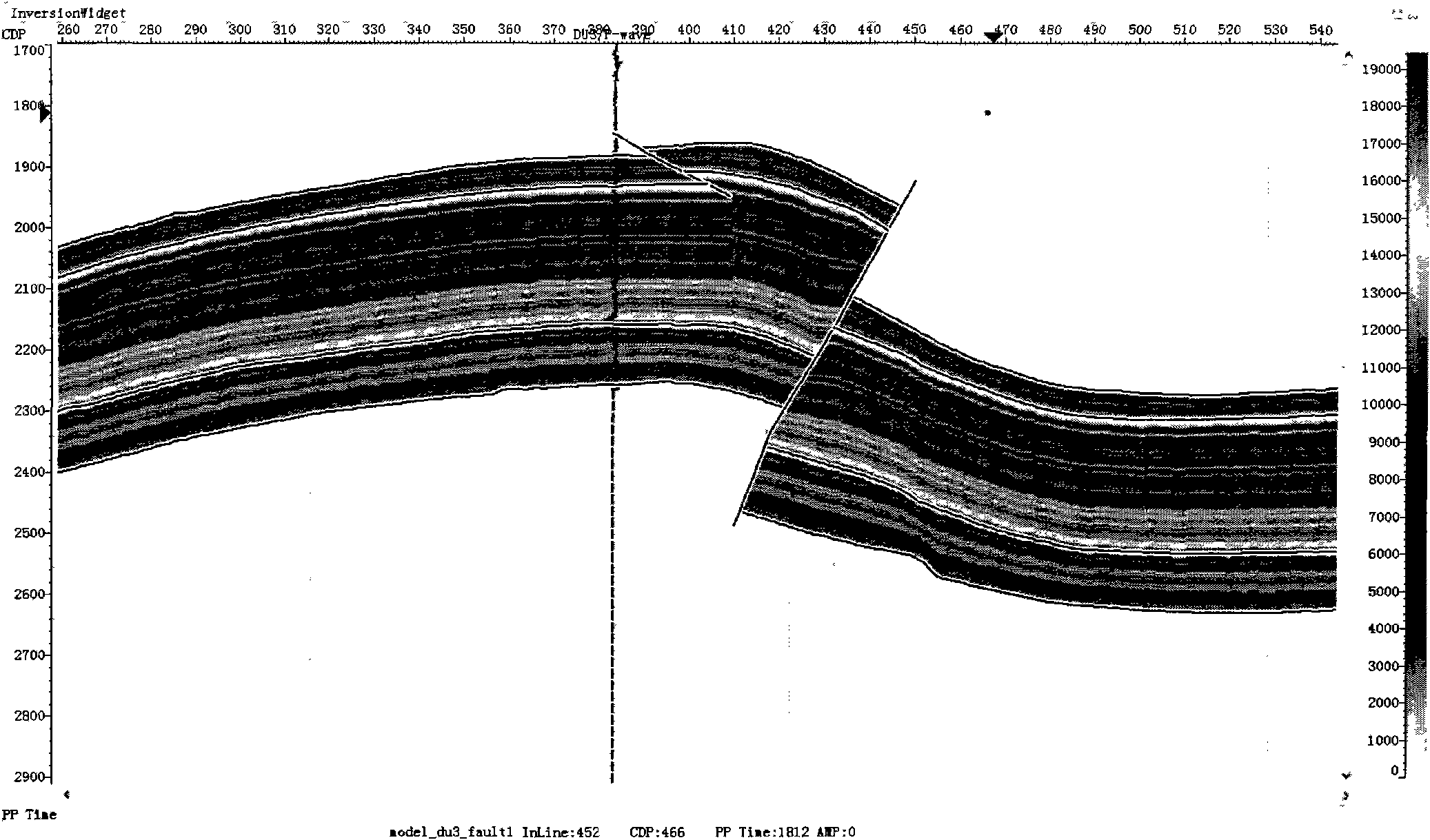 Seismic inversion reservoir stratum forecasting method for overthrust-containing complex structure