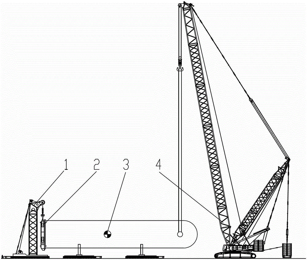 Tail device and tail dragging method