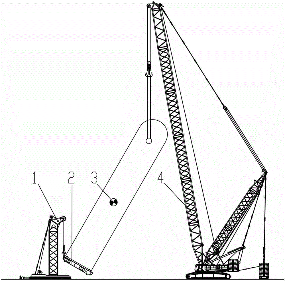 Tail device and tail dragging method