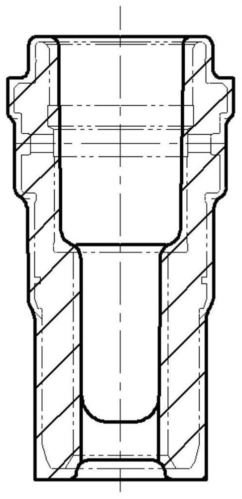 High-precision forging die suitable for deep hole machining