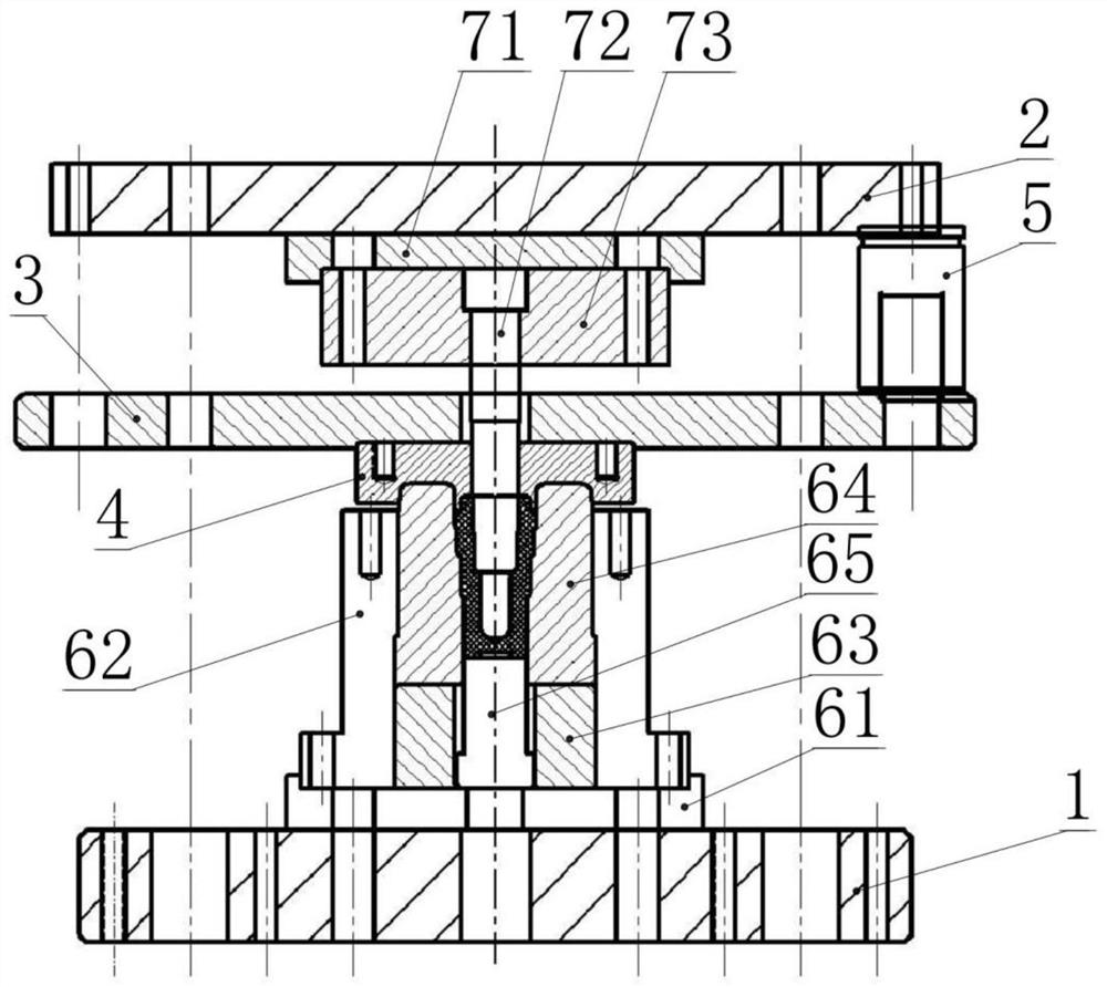 High-precision forging die suitable for deep hole machining