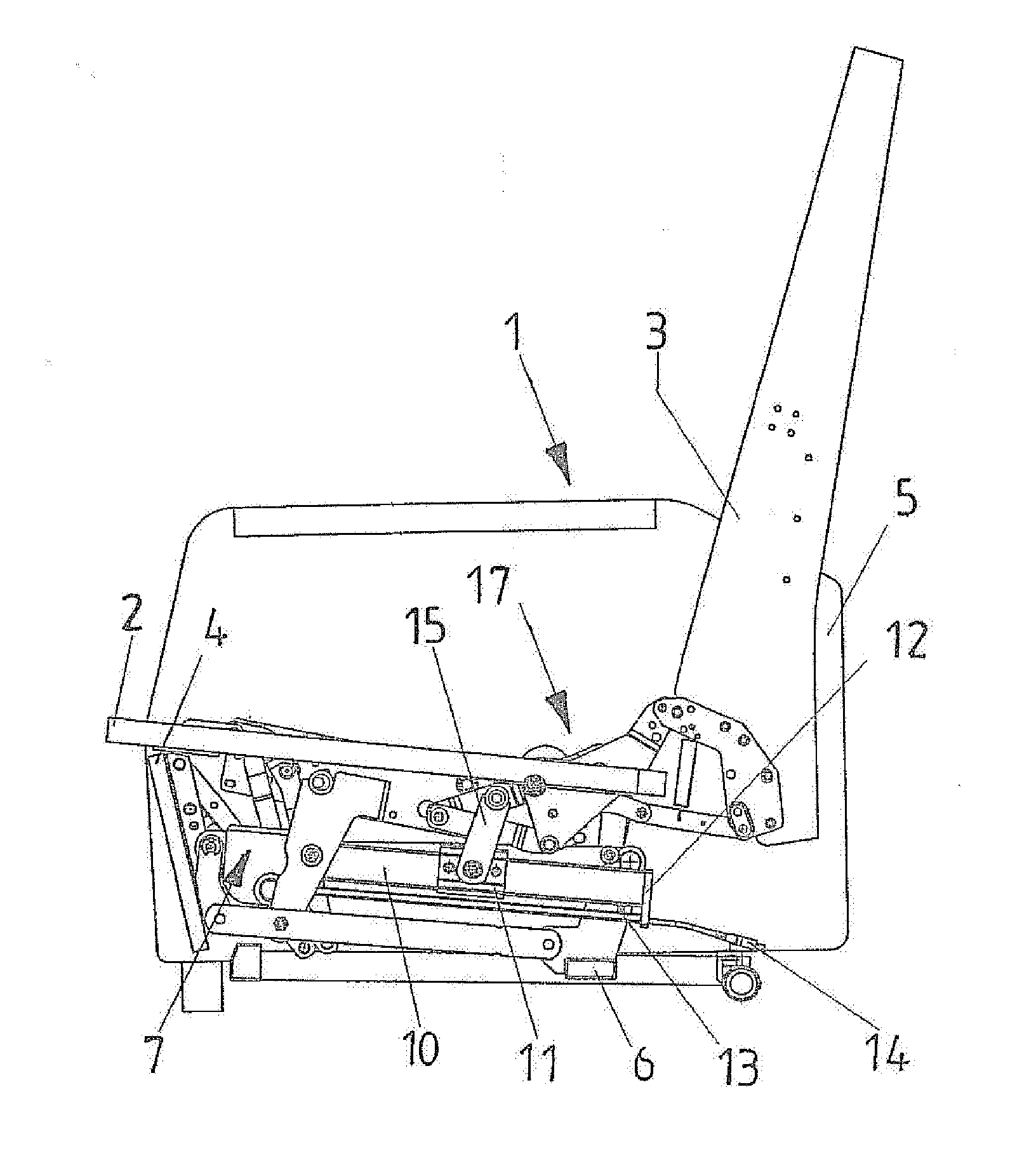 Chair or couch with motor-driven movable parts