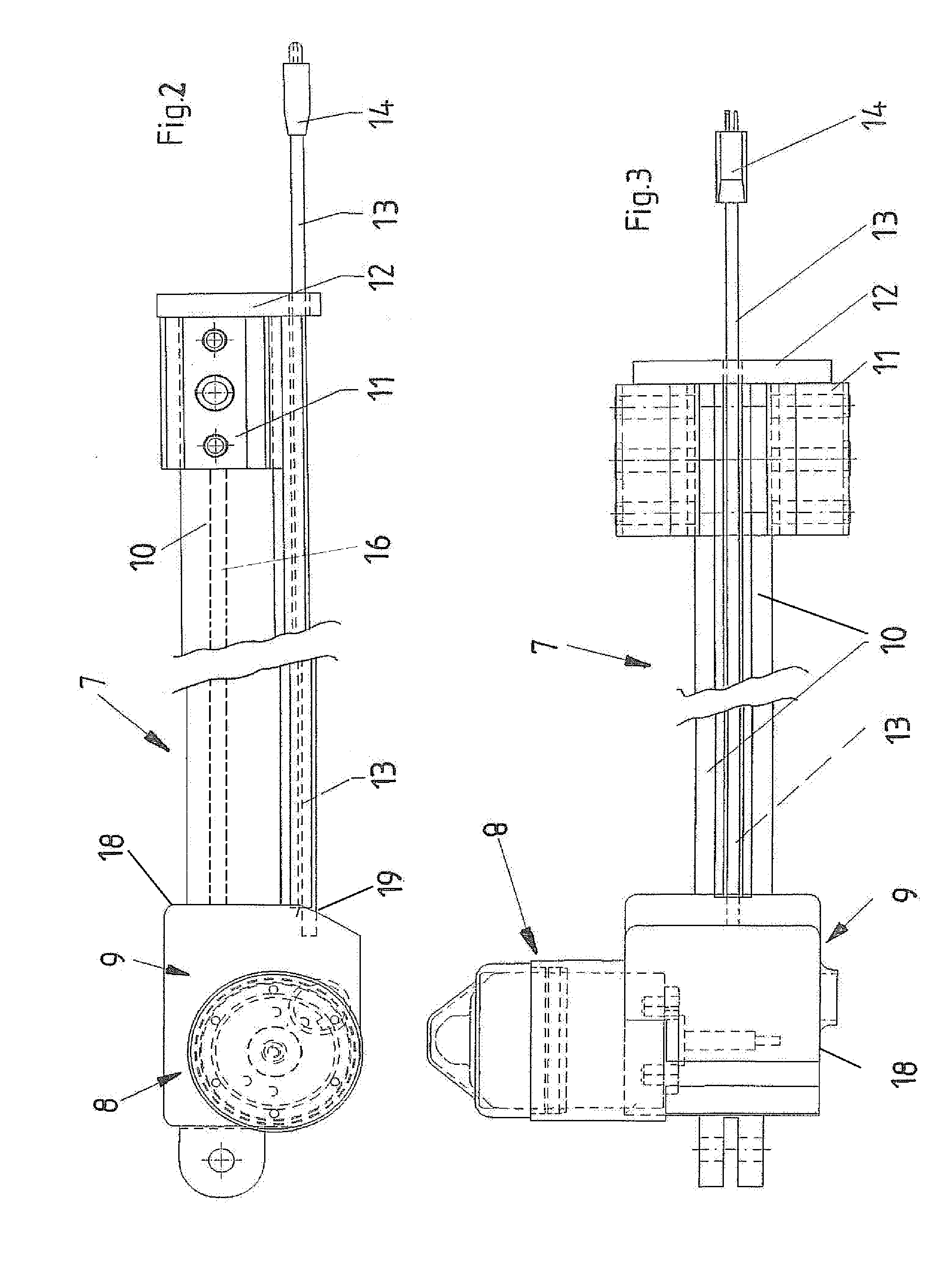 Chair or couch with motor-driven movable parts