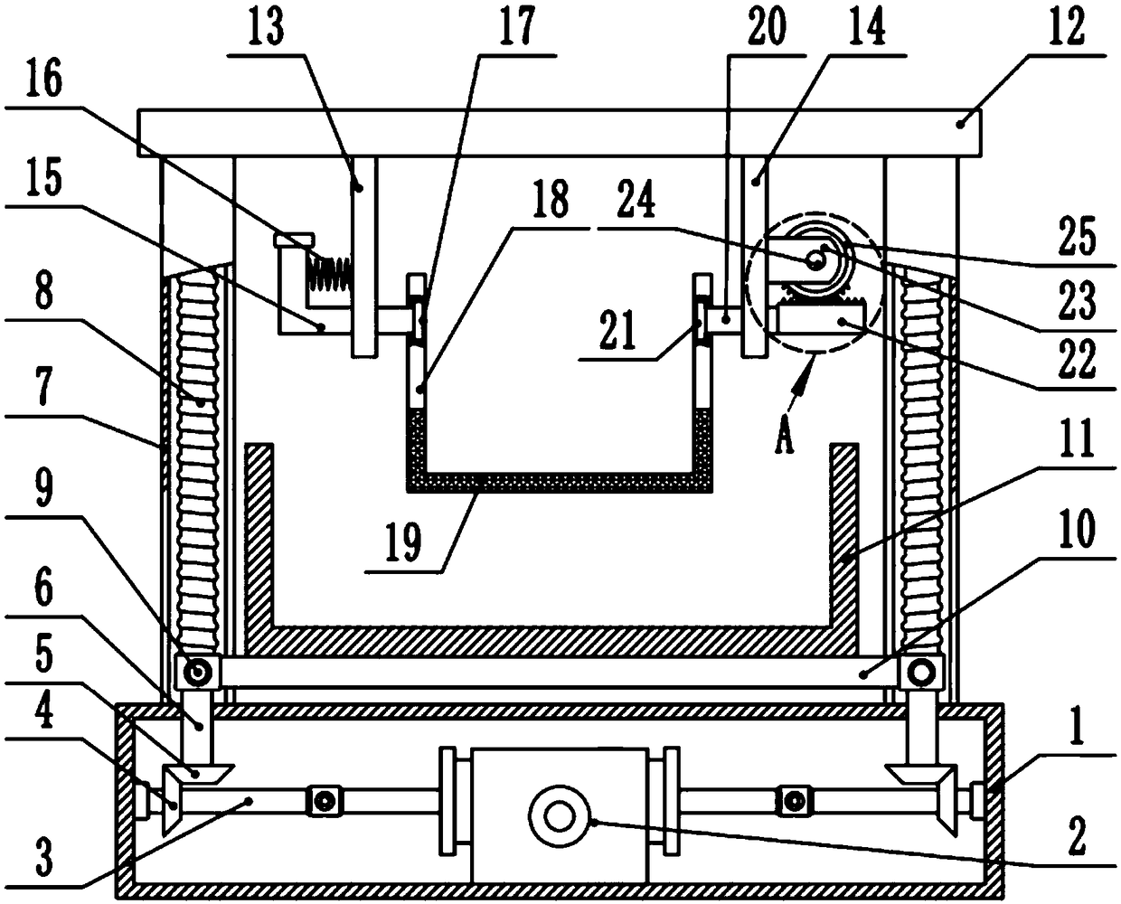 Quartz cleaning device for quartz ore mining