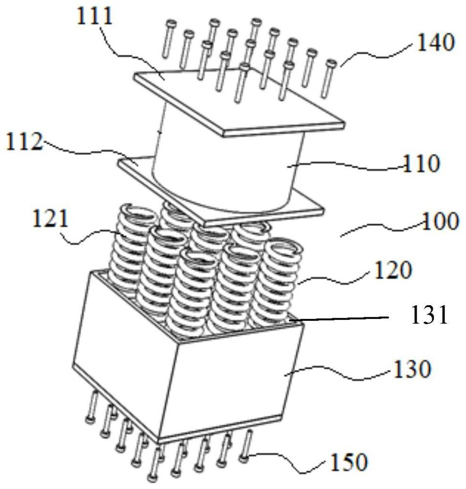 Support integrating horizontal vibration isolation and vertical vibration isolation and application structure