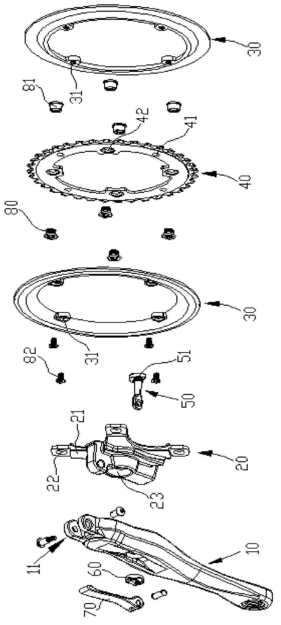 Foldable crank