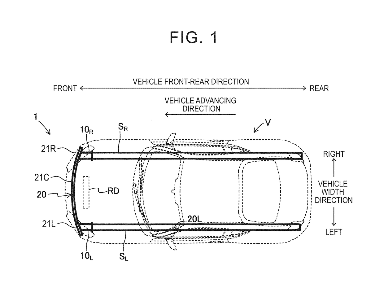 Impact absorbing device and bumper reinforcement