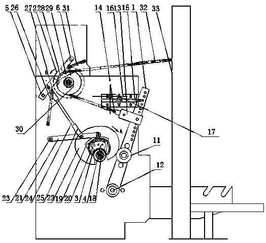 A large mesh device for a textile machine