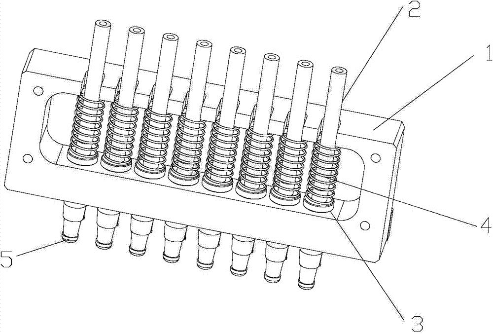 Liquid moving gun inserting device for biologic molecule purification and separation