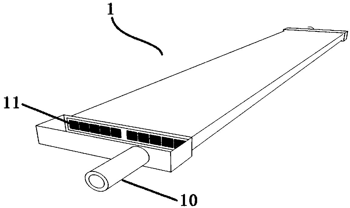 Dry contact flat plate heat pipe floor radiation heating method and heating system