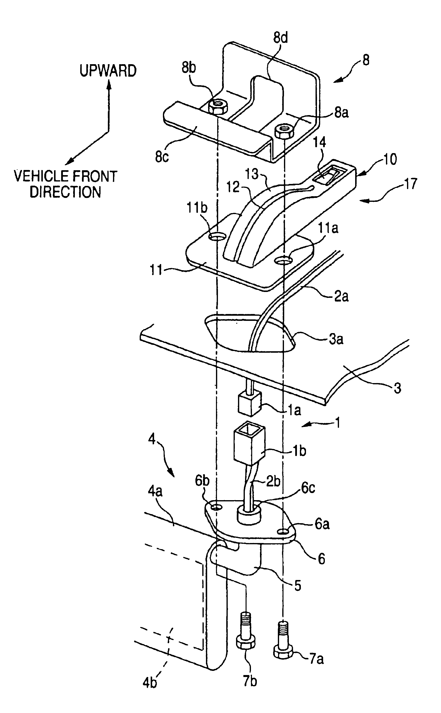 Connector holding structure