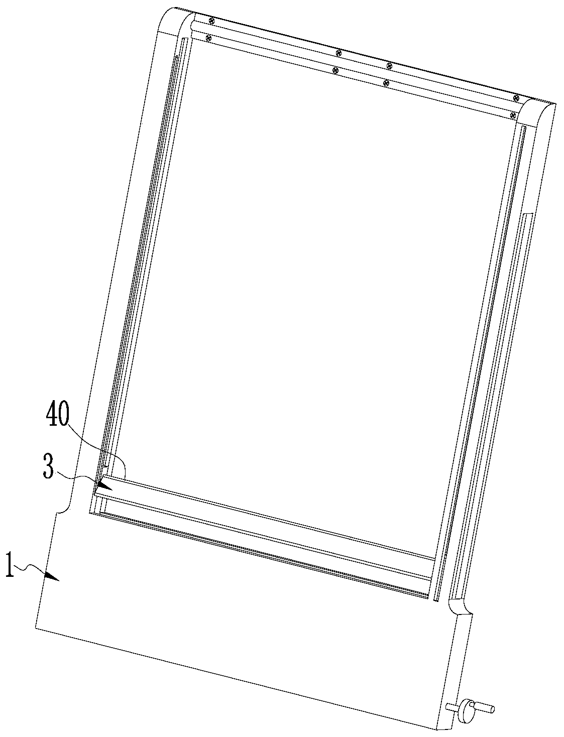 Curtain device with blocking position capable of being freely adjusted