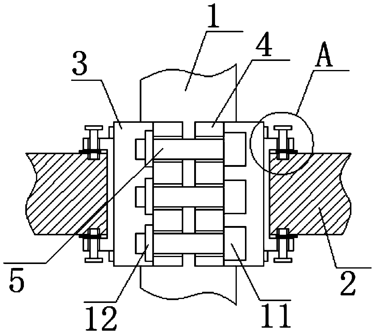 Joint connecting format for concrete-filled square steel tubular column and concrete-filled rectangular steel tubular beam