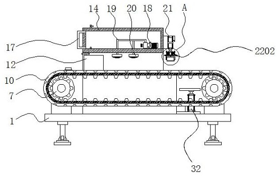 Anti-deviation automatic packaging device with disinfection structure