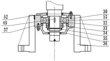 Vertical water lubrication transverse bearing test device and test simulation method thereof