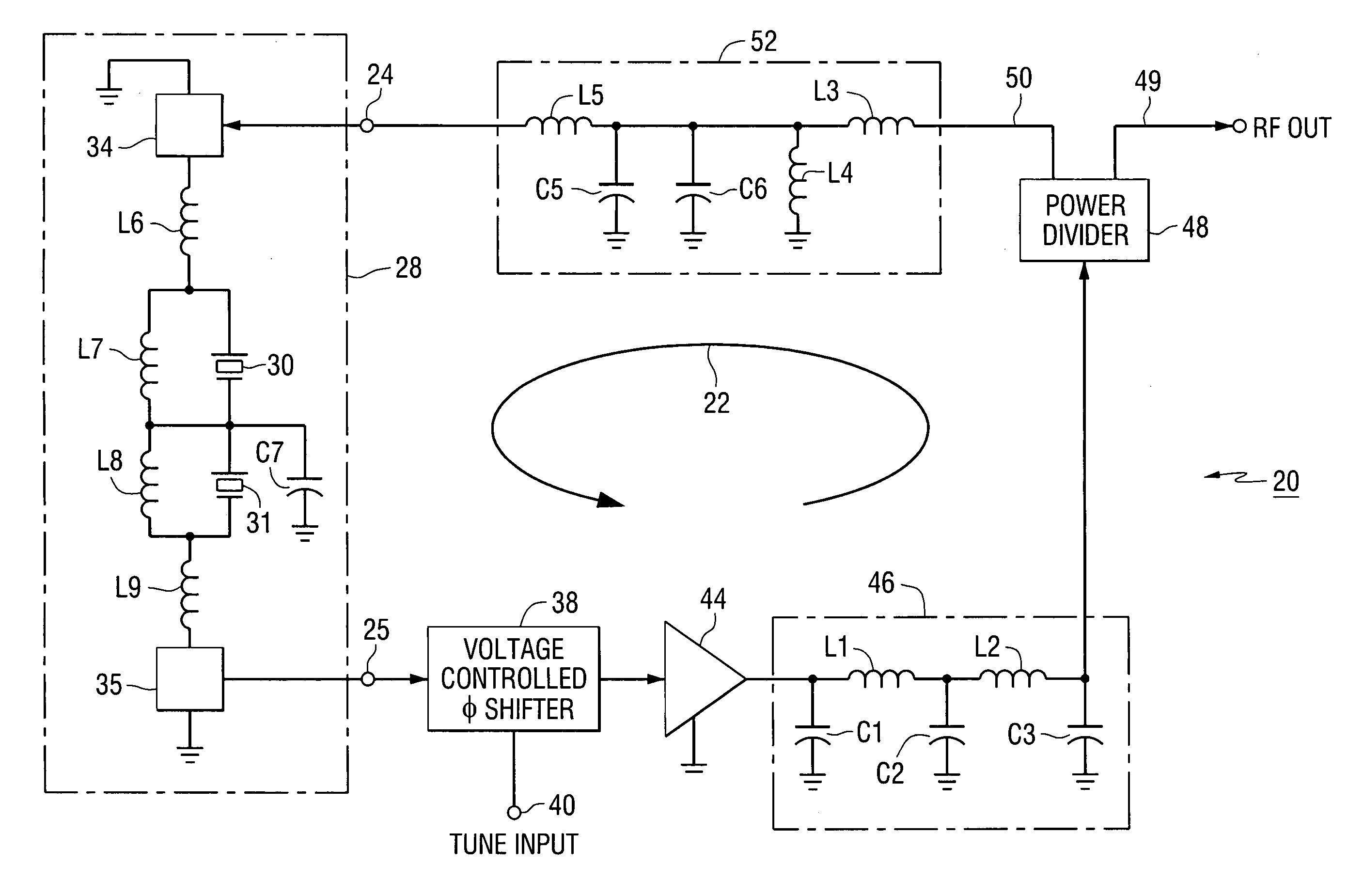 Crystal oscillator with wide tuning range