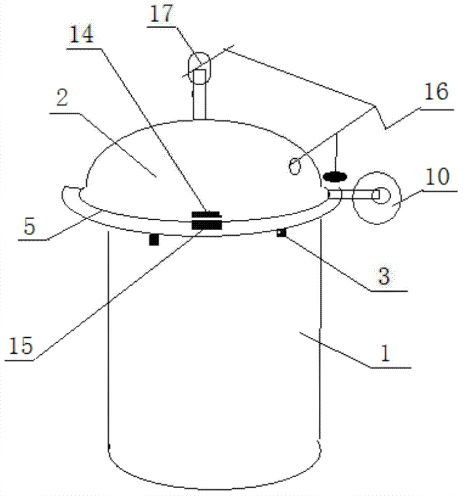 Hoop split locking structure of bag type filter