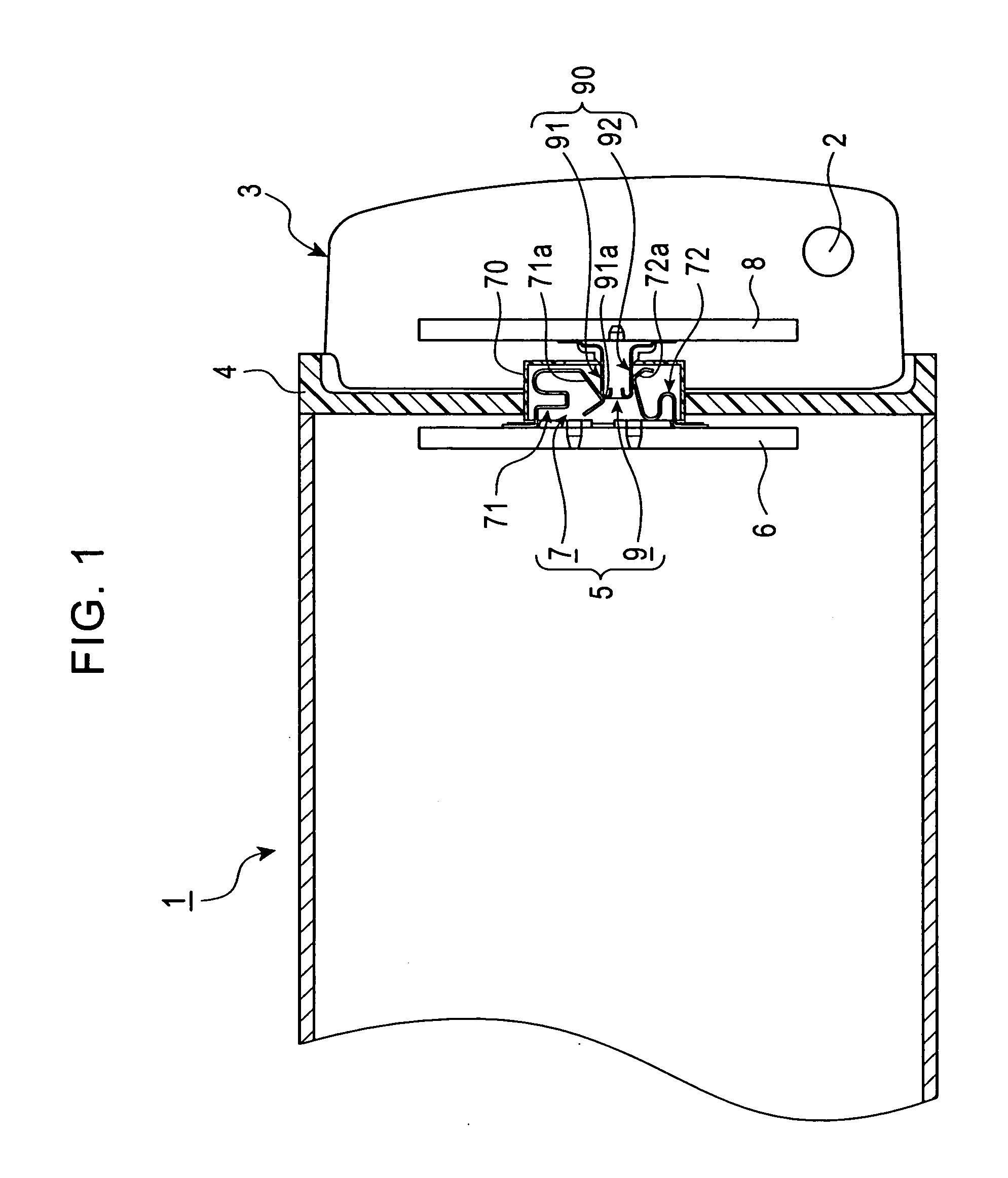 Detachable connector and front-panel device including same