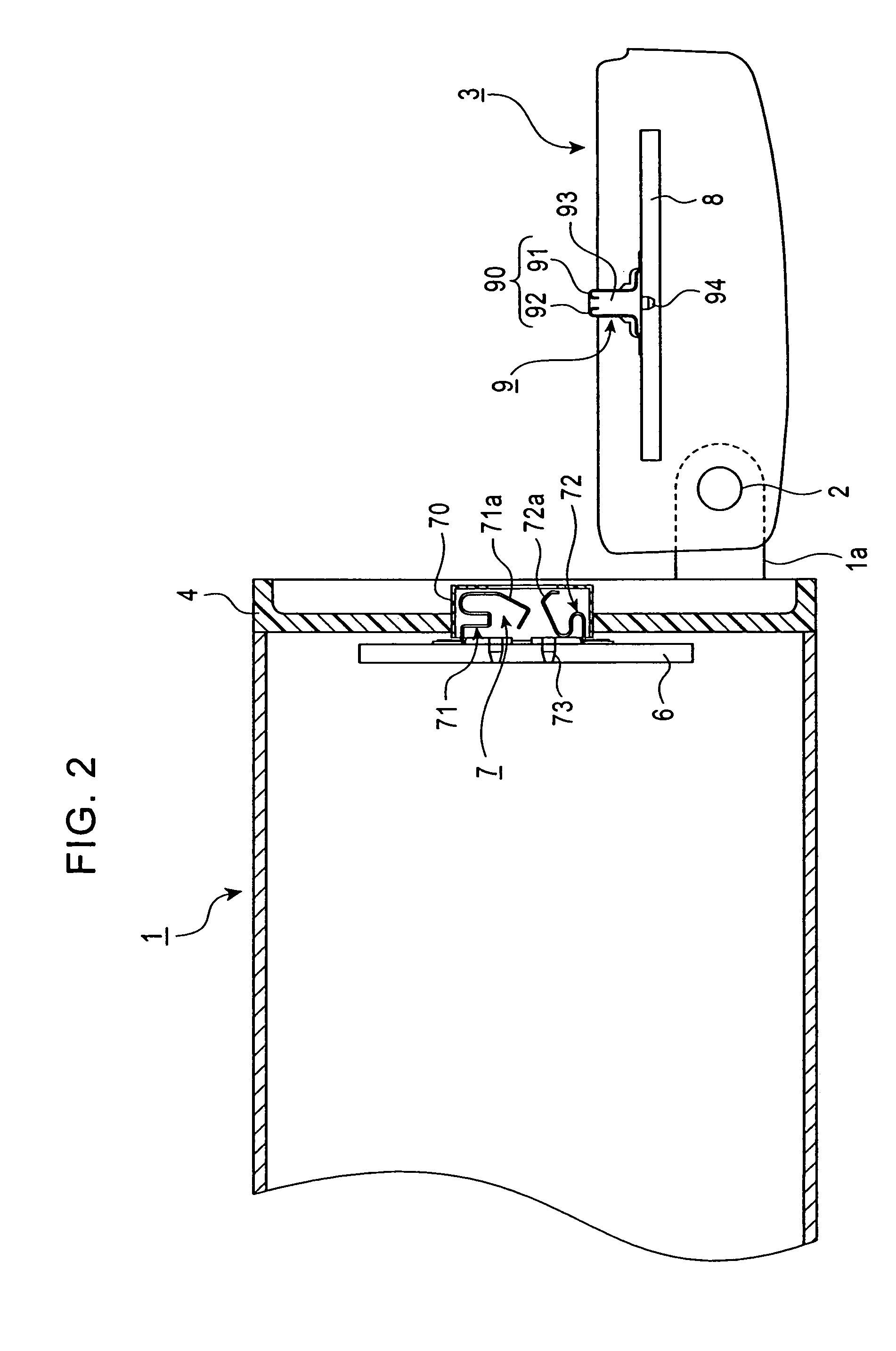 Detachable connector and front-panel device including same