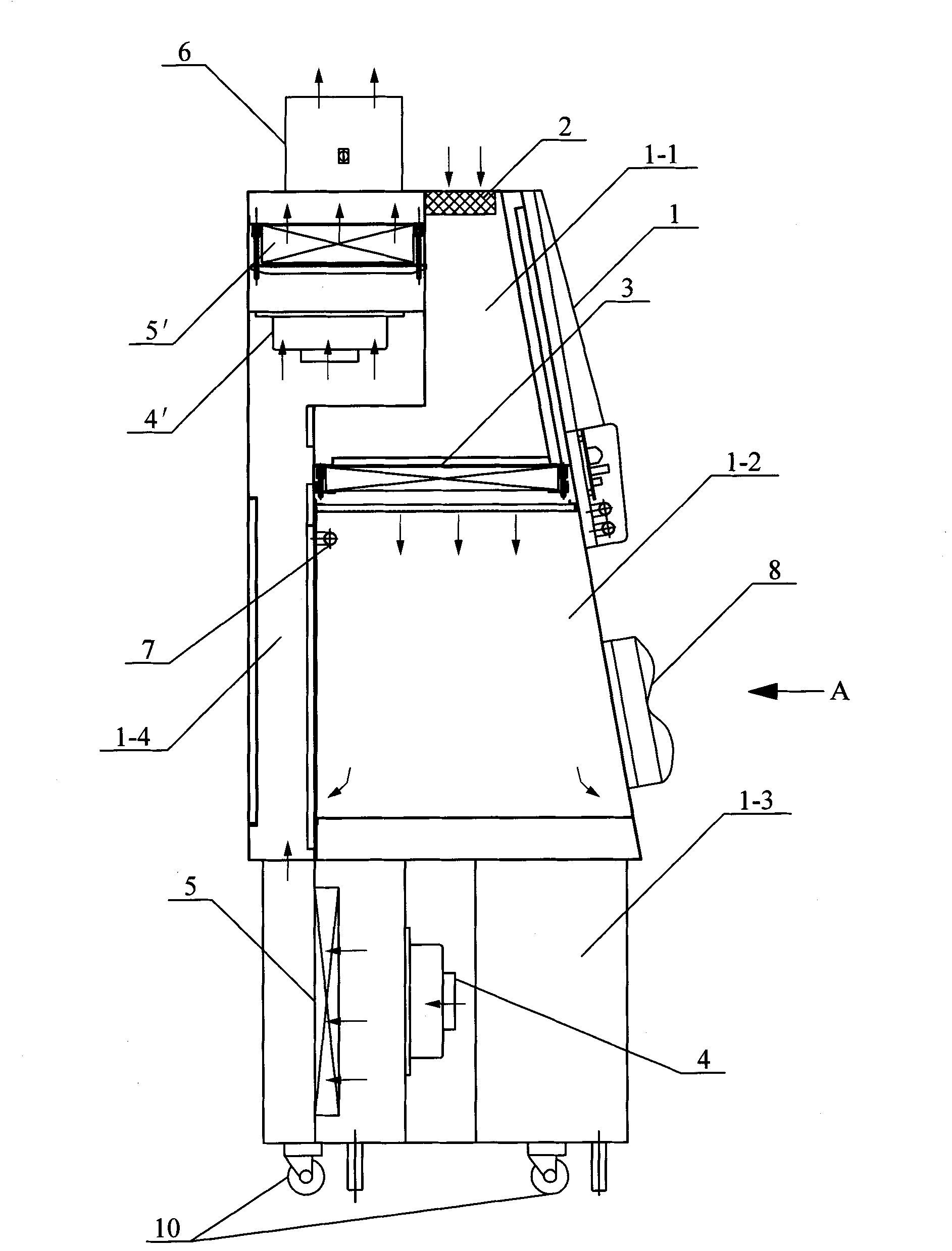 Three-grade biological safety cabinet