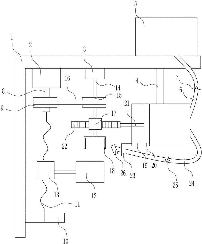 Efficient rust-removing device for iron rod for hardware machining