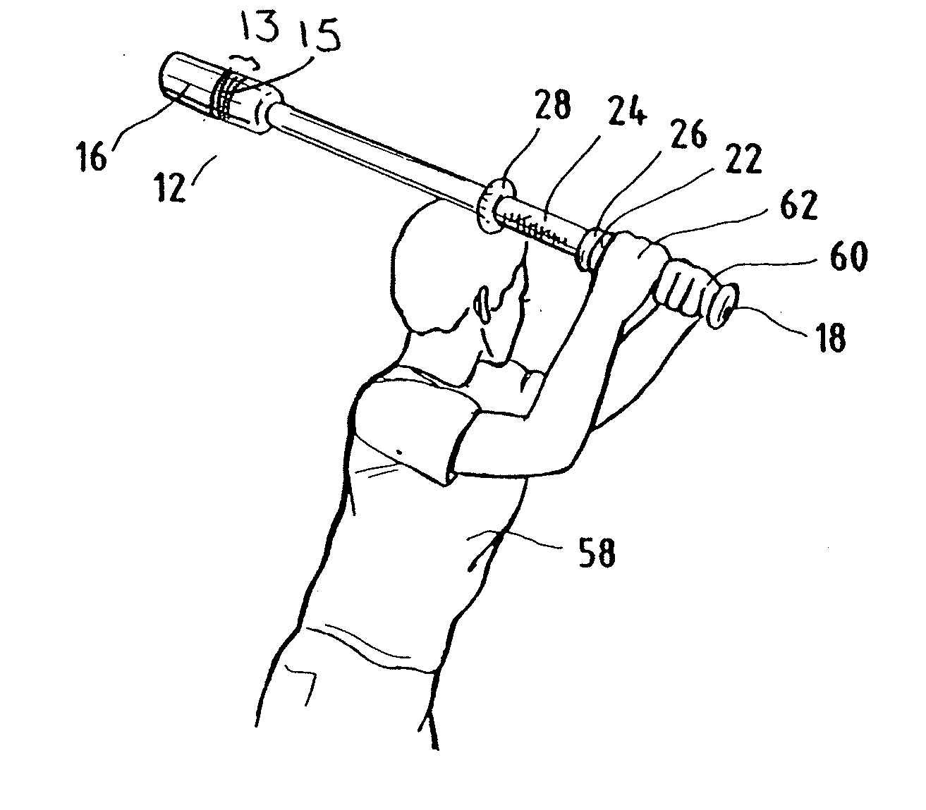 Batting swing trainer and method