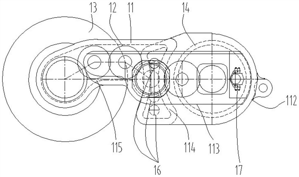 Swing arm of thin seam mining machine