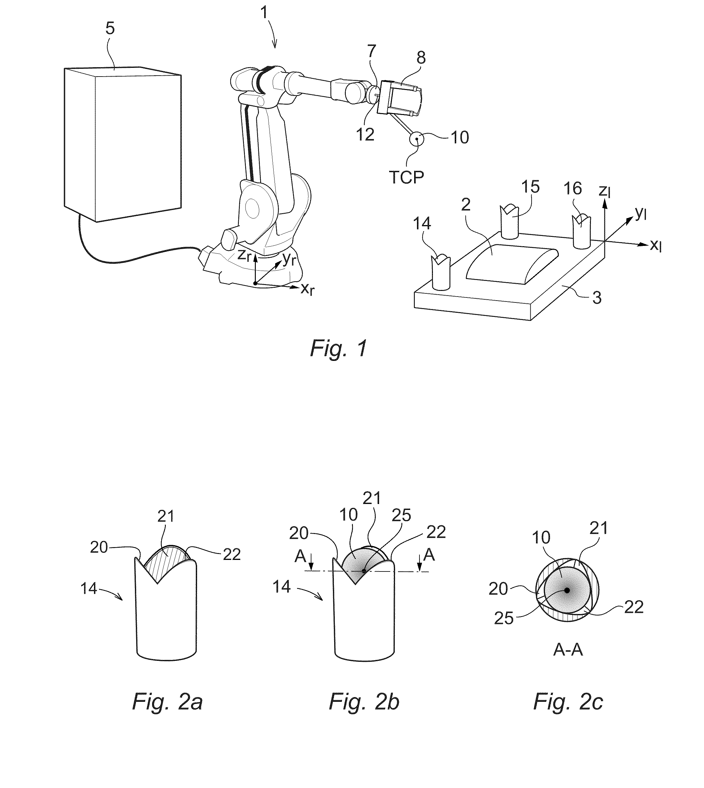 Method and system for determining the relation between a robot coordinate system and a local coordinate system located in the working range of the robot