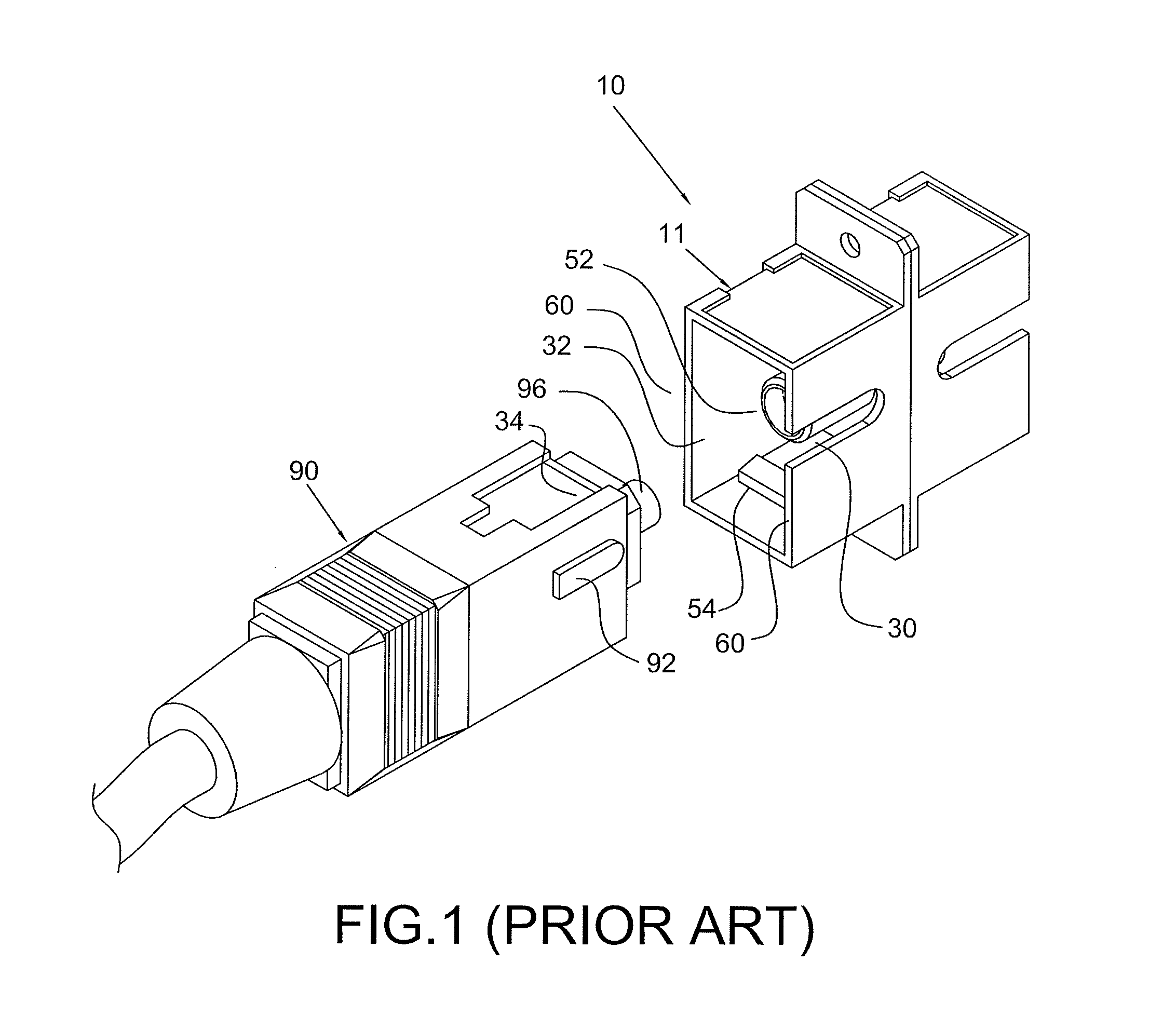 One-piece optical fiber adapter