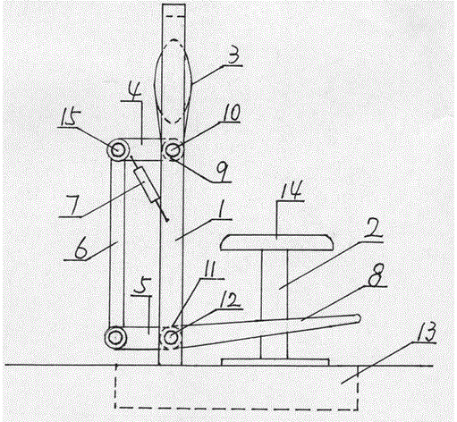 Seated foot back knocker