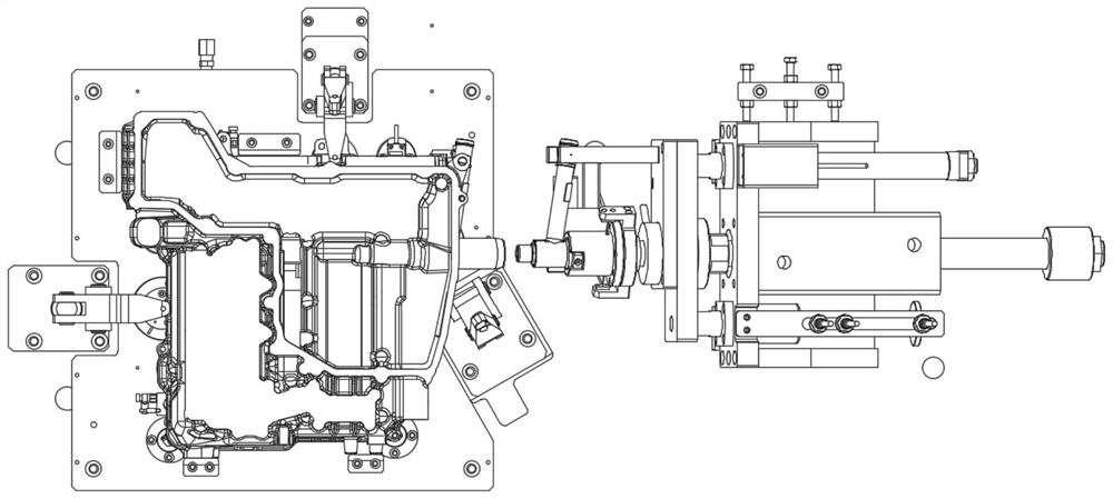 Machining device suitable for assembling inverter shell and machining method