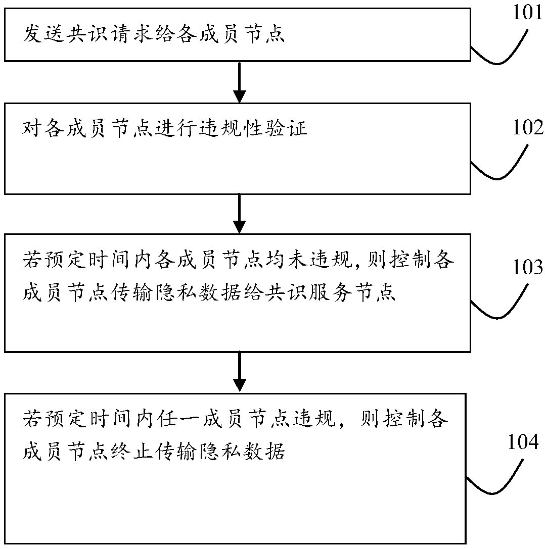 Blockchain privacy data transmission method and blockchain privacy data transmission system