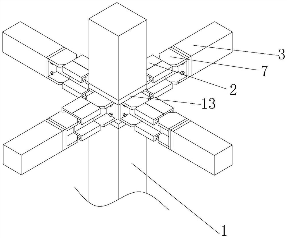 Concrete-filled steel tube beam column connecting joint capable of being replaced after earthquake