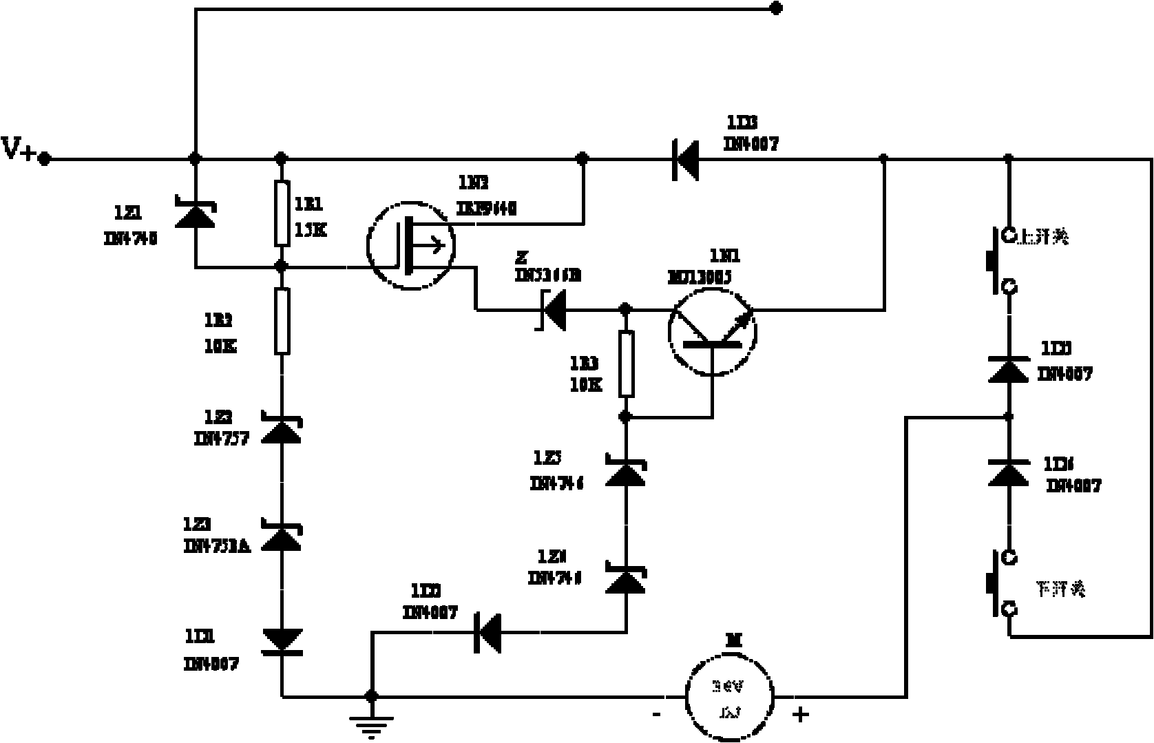 Novel underground motor drive circuit