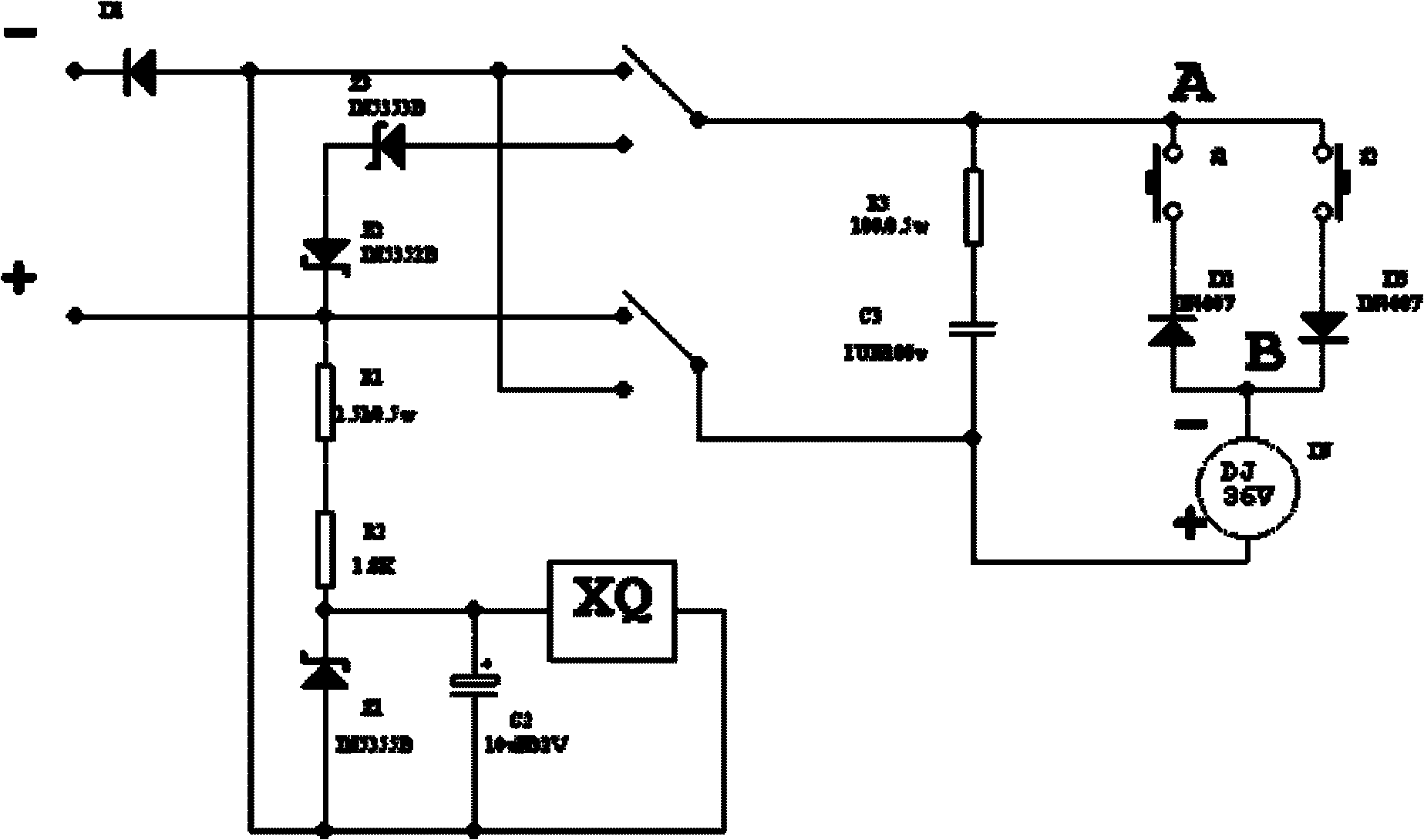 Novel underground motor drive circuit