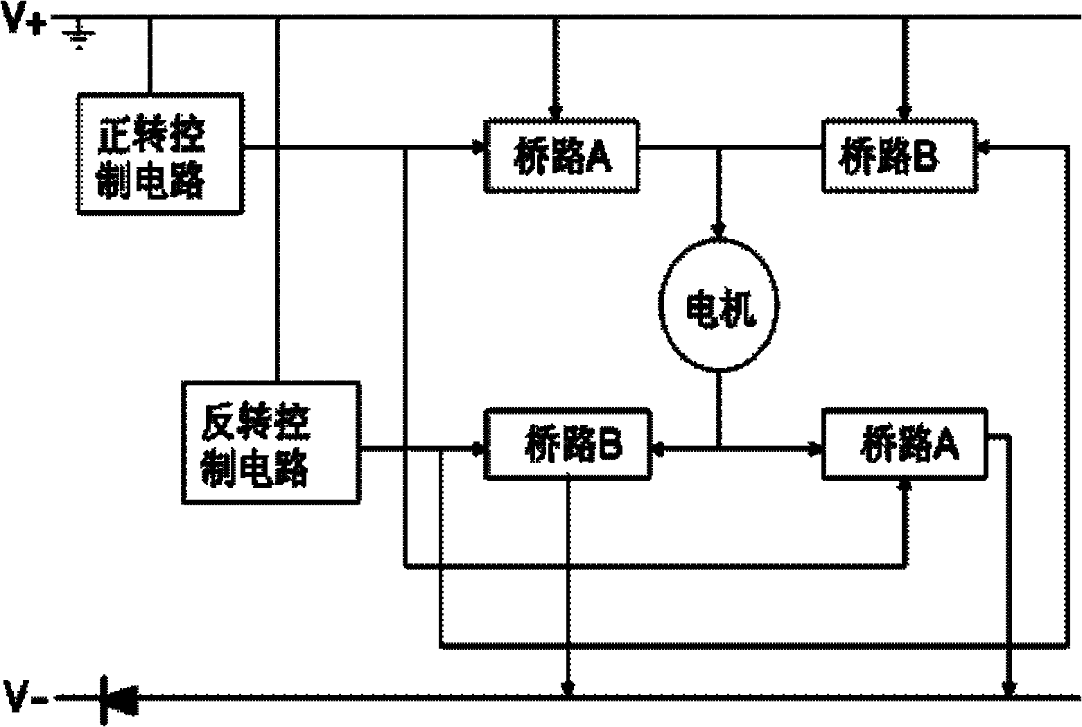 Novel underground motor drive circuit