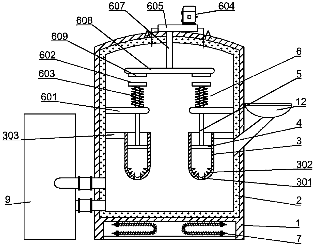 Environment-friendly type aluminum scrap recycling melting furnace