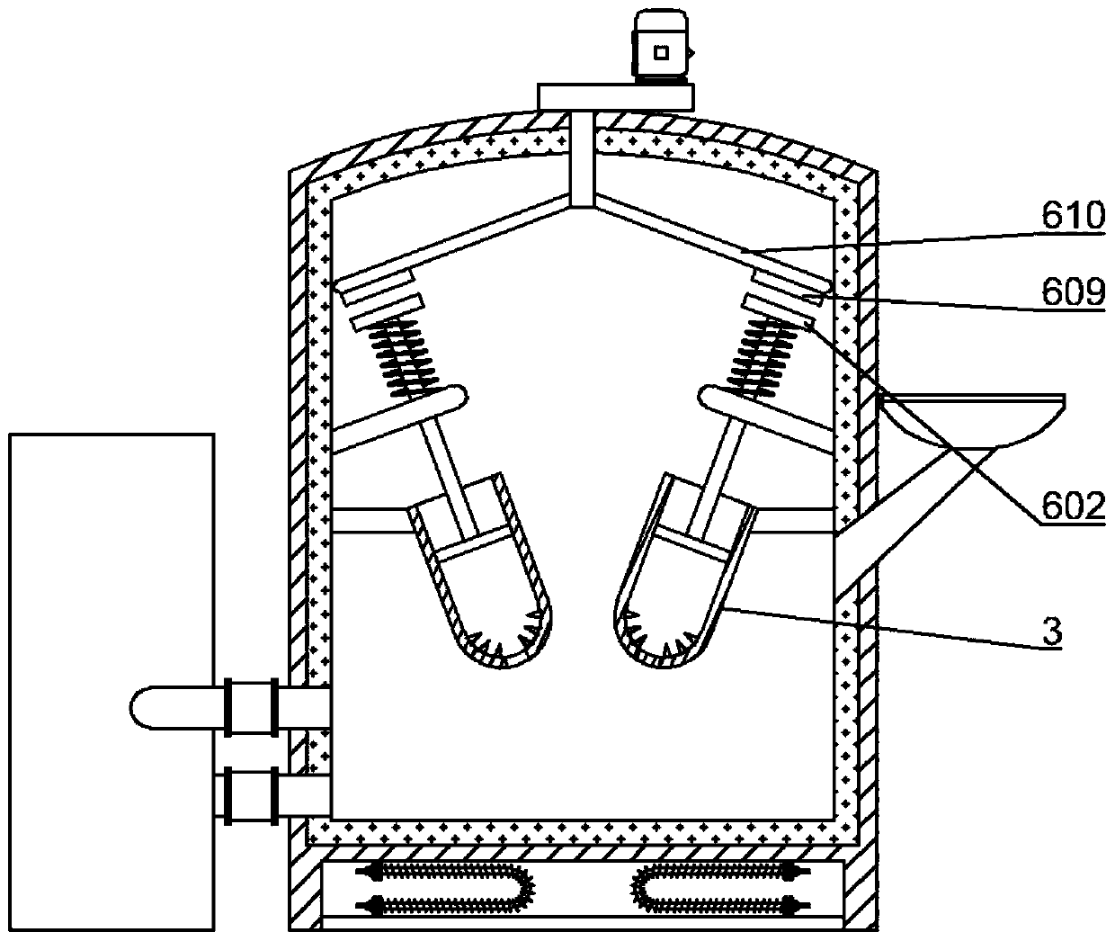 Environment-friendly type aluminum scrap recycling melting furnace