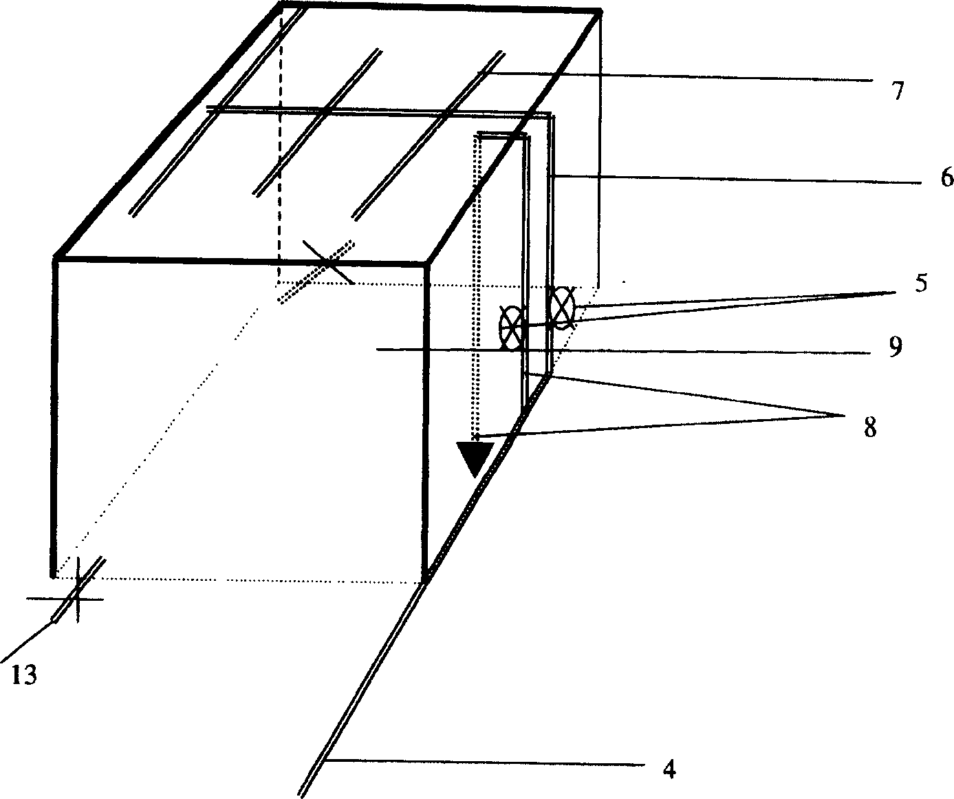 Vertical current and horizontal current integrated composite artificial wetland treatment method for treating urban sewage