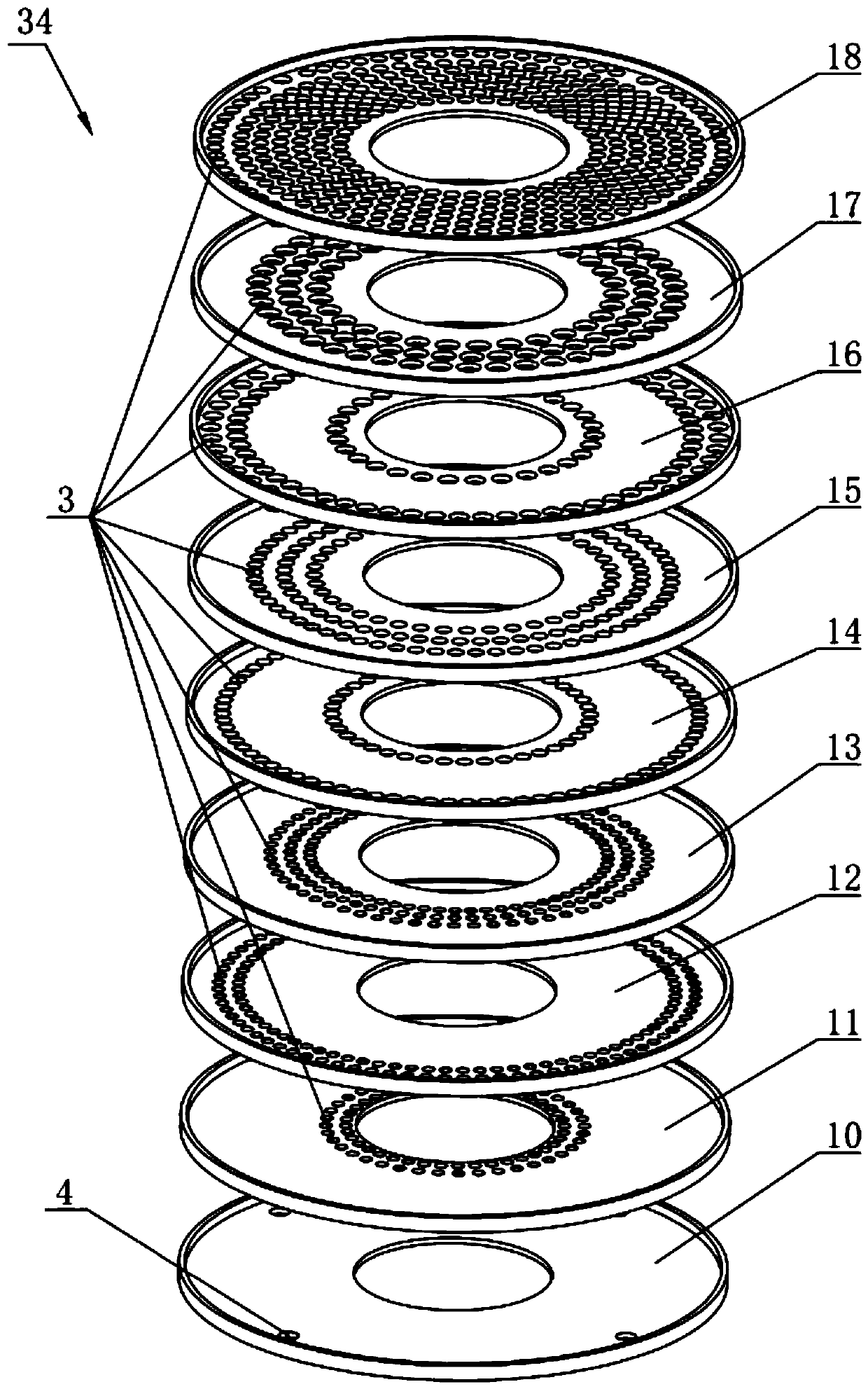 Axial multi-stage pressure reduction sleeve and multi-stage pressure reduction valve containing same