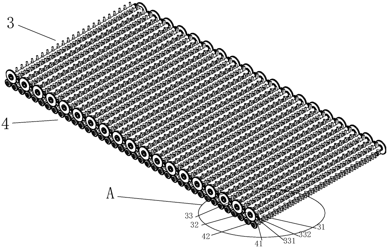 Gear transmission mechanism of water chestnut harvesting machine