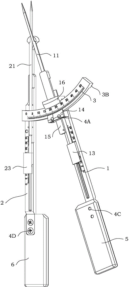 A Measuring Tool for Intra-articular Structure Dimensions with Virtual Center of Rotation