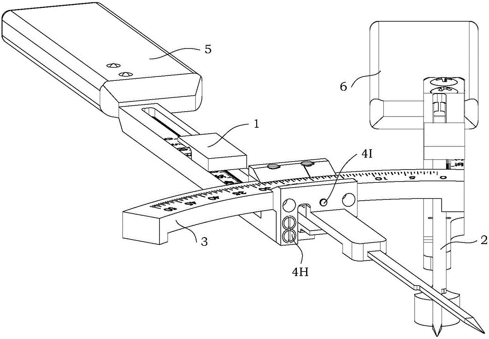 A Measuring Tool for Intra-articular Structure Dimensions with Virtual Center of Rotation