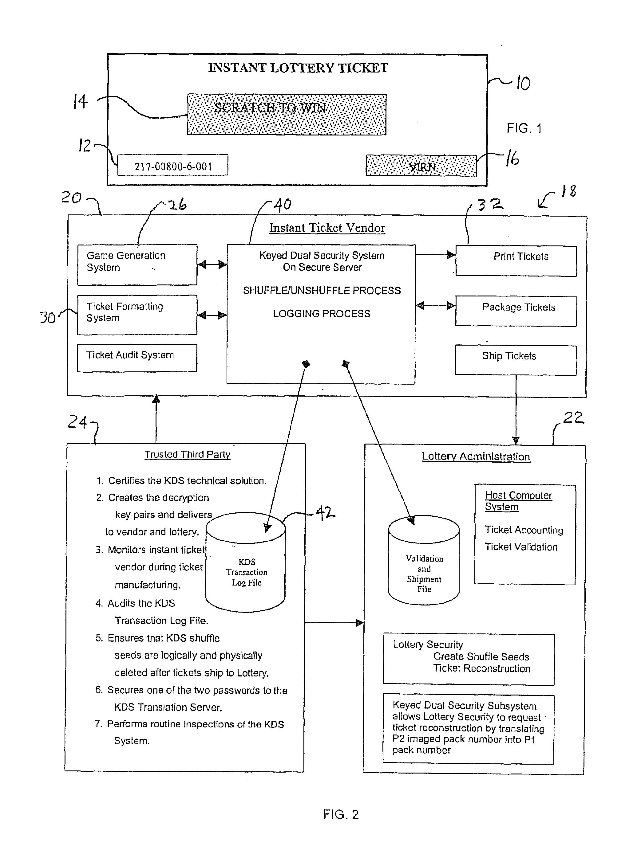 Lottery Ticket Security Method