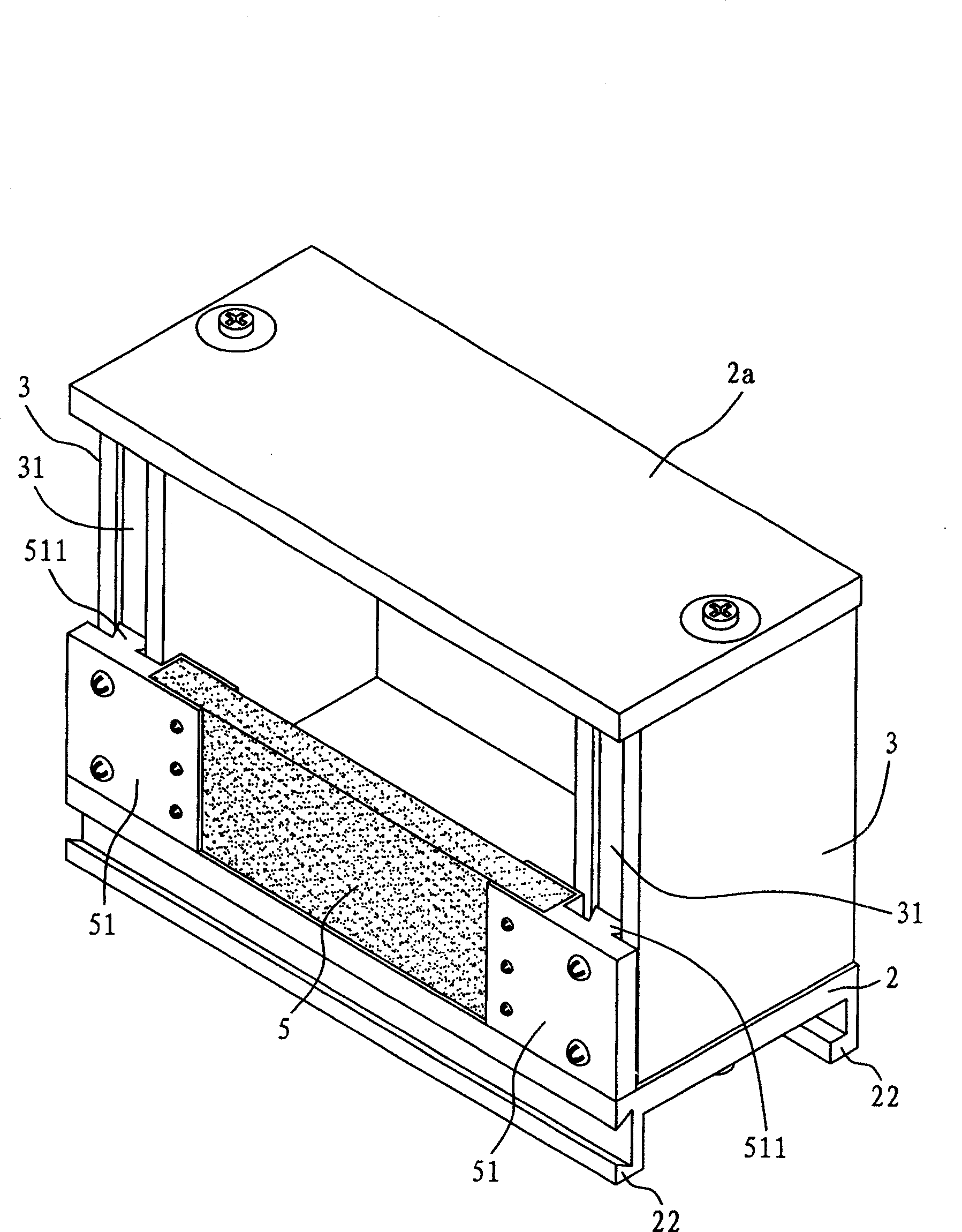 Assembly for combined shelves