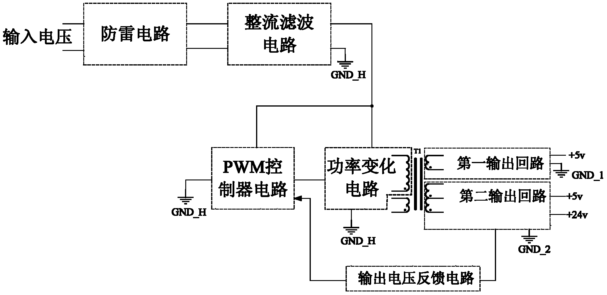 Self-powered power circuit of photovoltaic system