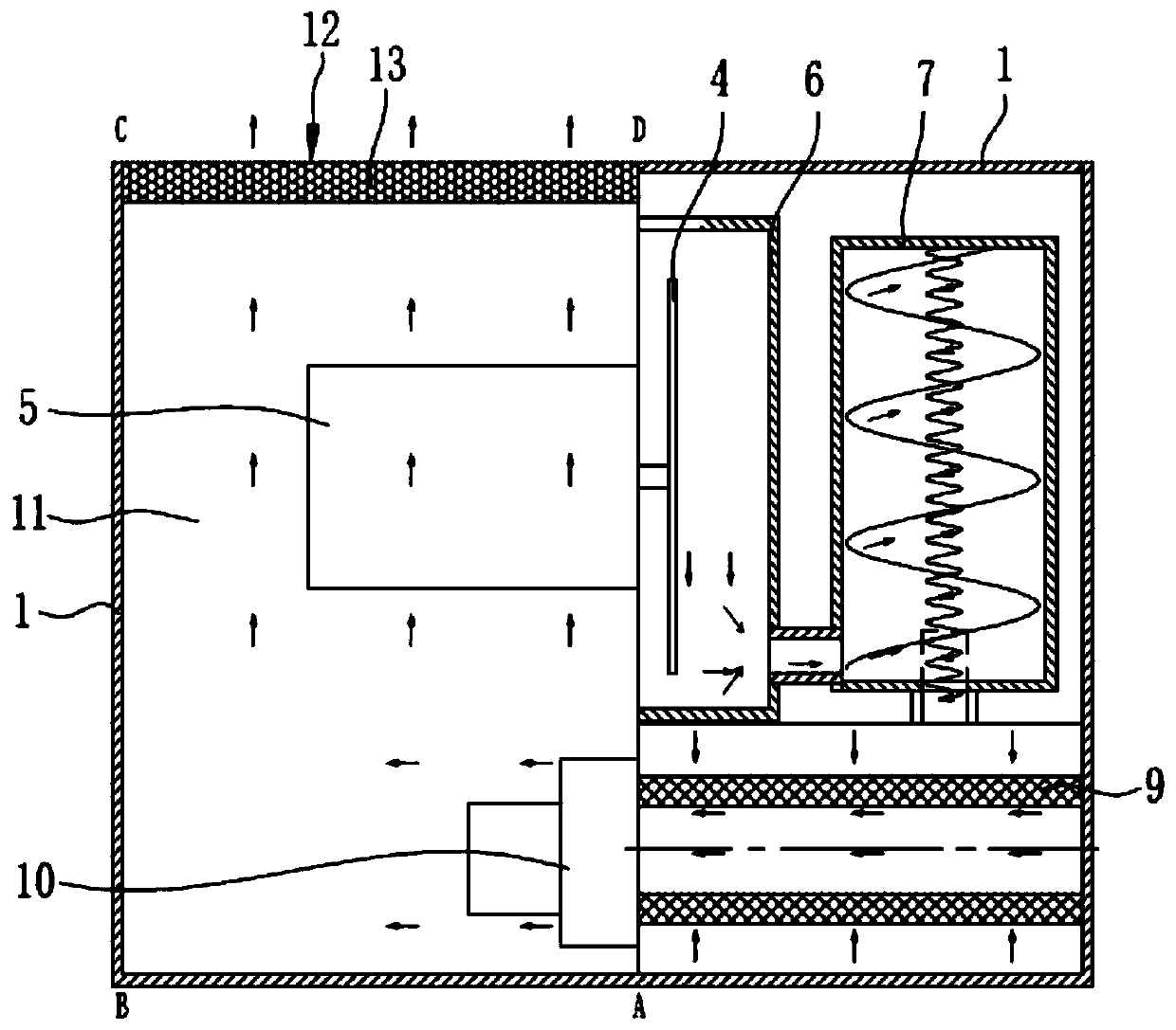 Environment-cleaning dust-free table type cutting machine