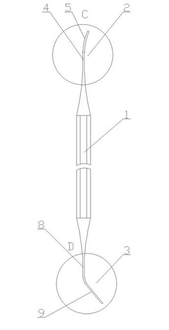 Lower anterior tooth resin filler