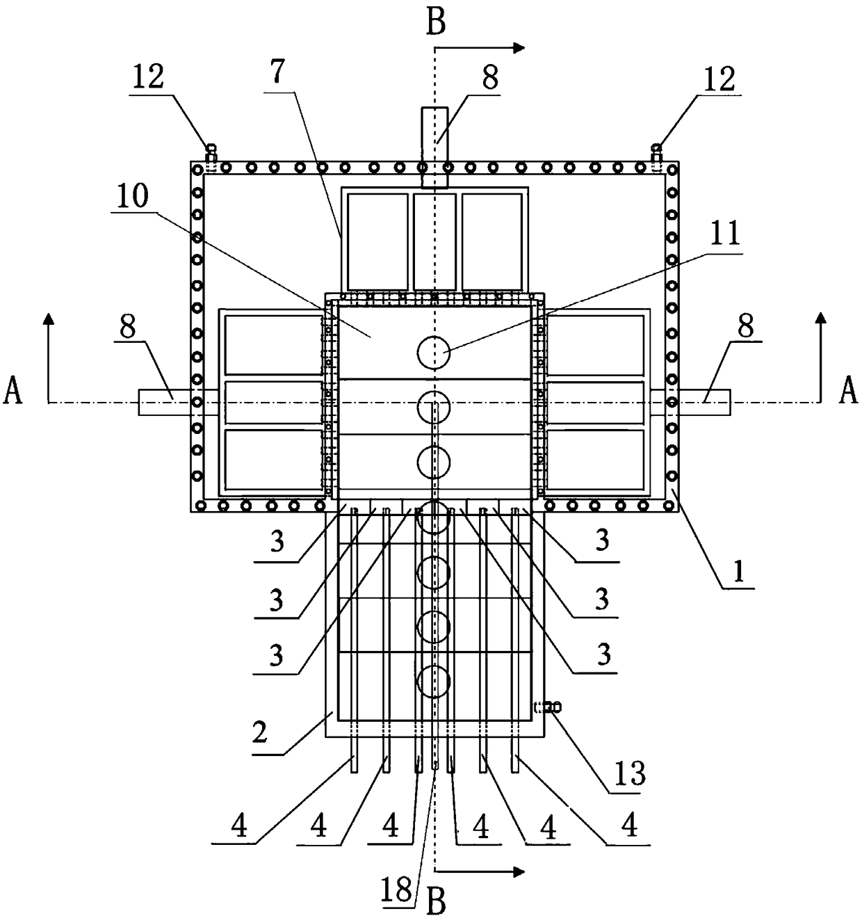 Test method for influence of coalbed methane extraction on coal seam roof deformation under non-uniformly distributed load